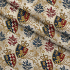 Royal Crest Pattern 4 Fleece Fabric — fleece fabric folded close-up preview (mv-fleece-v1:lying)