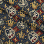 Royal Crest Pattern 6 Fleece Fabric — fleece fabric folded close-up preview (mv-fleece-v1:lying)
