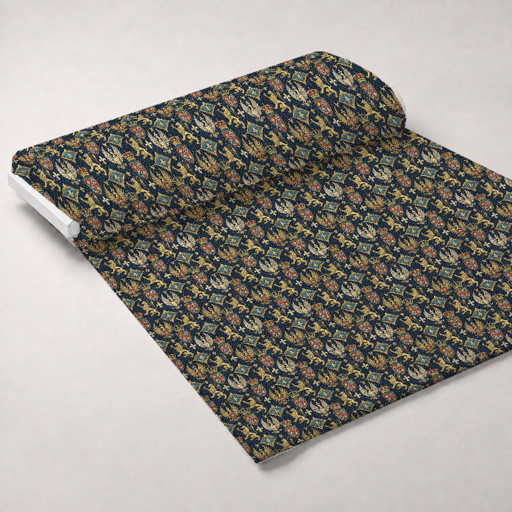 Royal Crest Pattern 7 Fleece Fabric — fleece fabric unrolled bolt preview (mv-fleece-v1:bolt)
