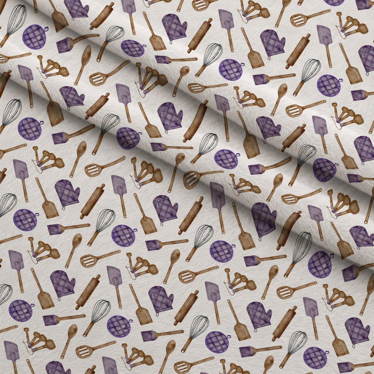 Rustic Bakehouse Pattern 2 Fleece Fabric — fleece fabric folded close-up preview (mv-fleece-v1:lying)
