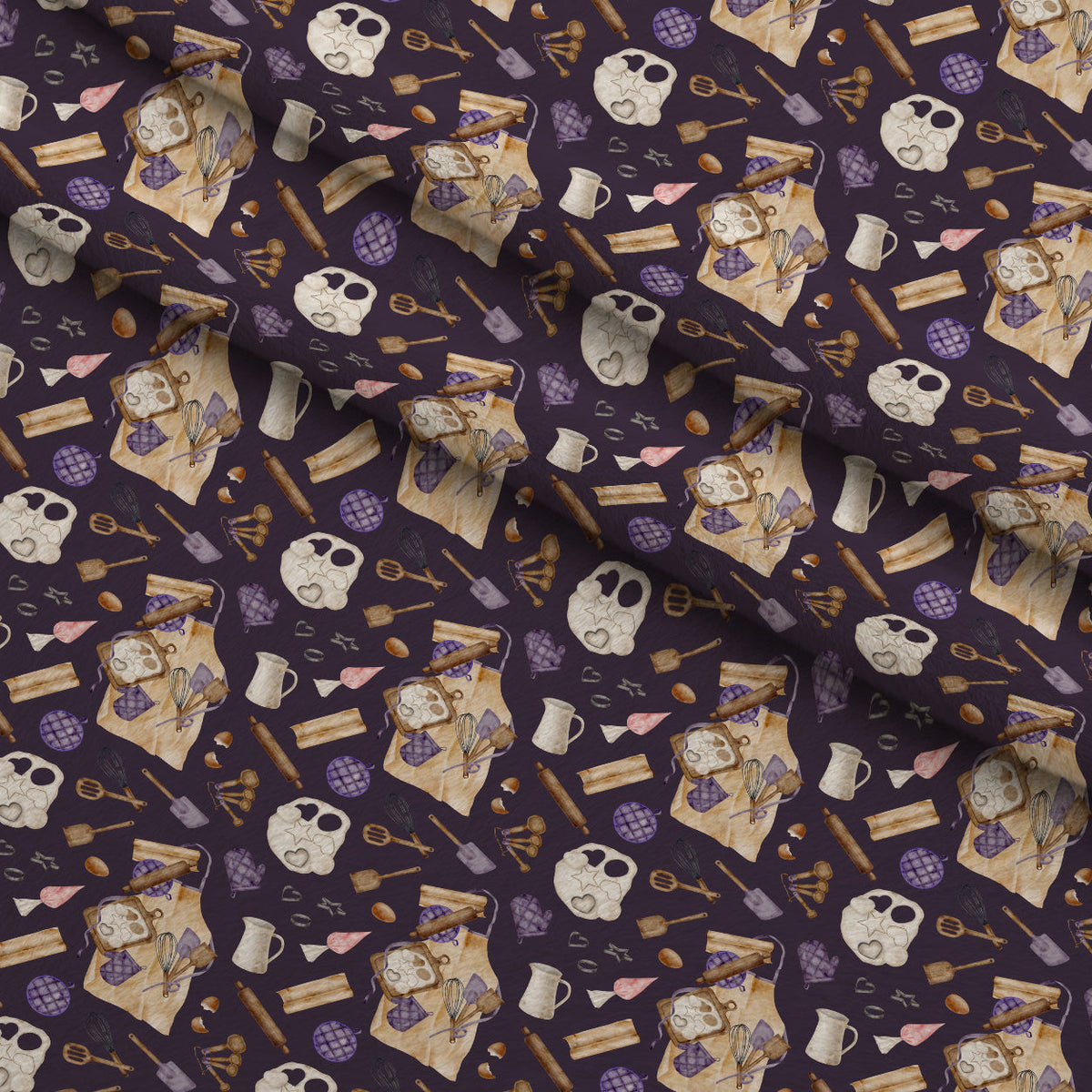 Rustic Bakehouse Pattern 4 Fleece Fabric — fleece fabric folded close-up preview (mv-fleece-v1:lying)