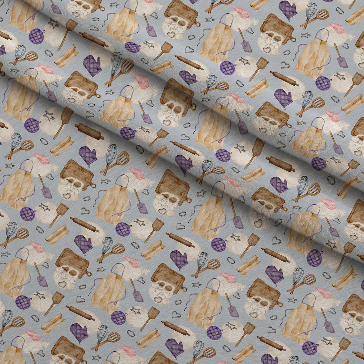 Rustic Bakehouse Pattern 9 Fleece Fabric — fleece fabric folded close-up preview (mv-fleece-v1:lying)