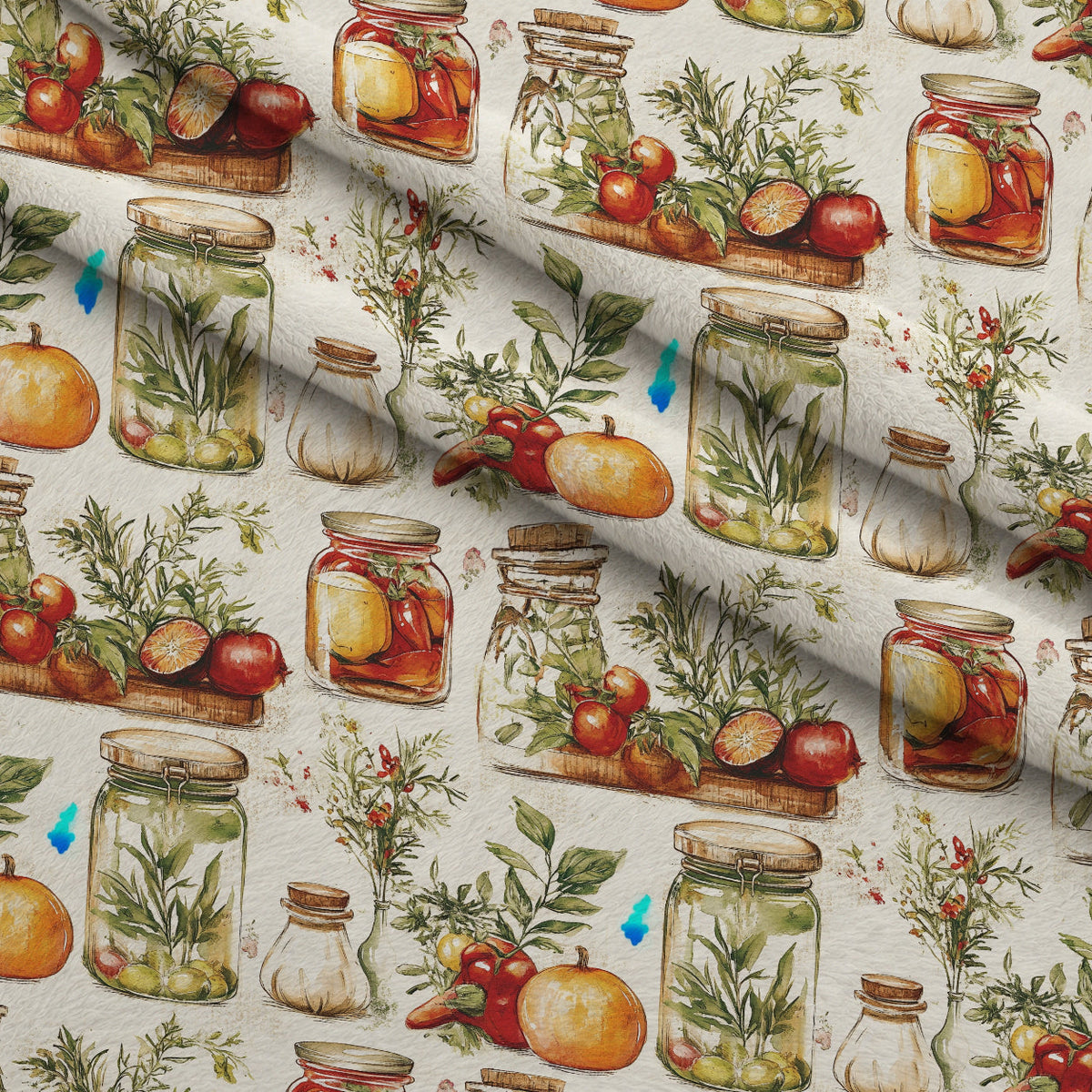 Rustic Pantry Pattern 11 Fleece Fabric — fleece fabric folded close-up preview (mv-fleece-v1:lying)