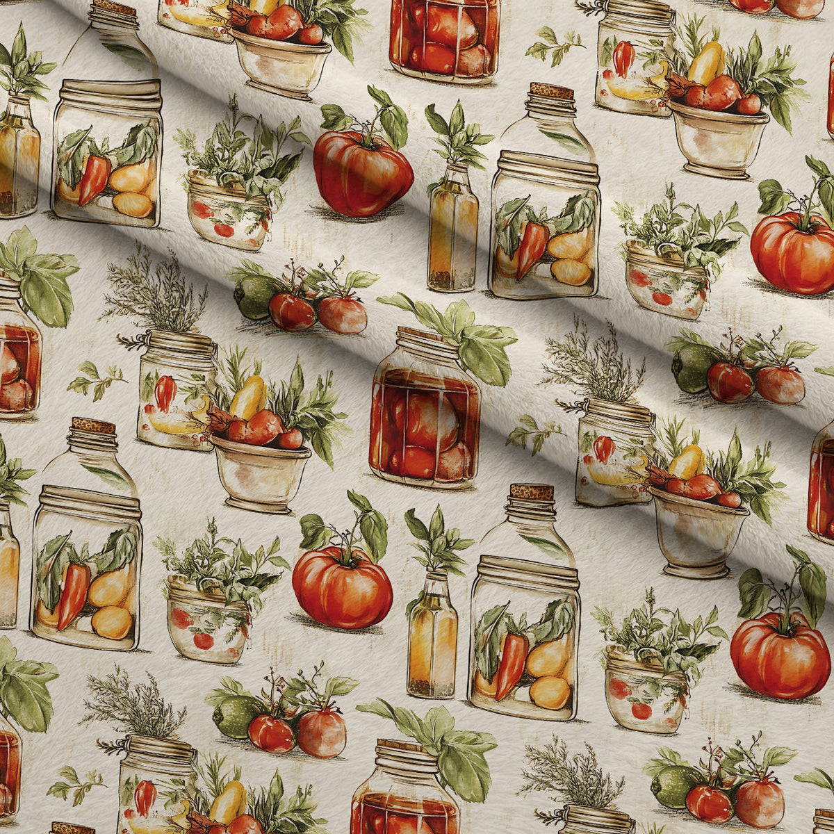 Rustic Pantry Pattern 2 Fleece Fabric — fleece fabric folded close-up preview (mv-fleece-v1:lying)