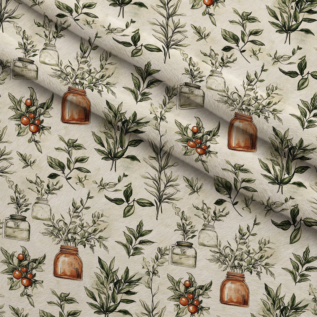 Rustic Pantry Pattern 9 Fleece Fabric — fleece fabric folded close-up preview (mv-fleece-v1:lying)