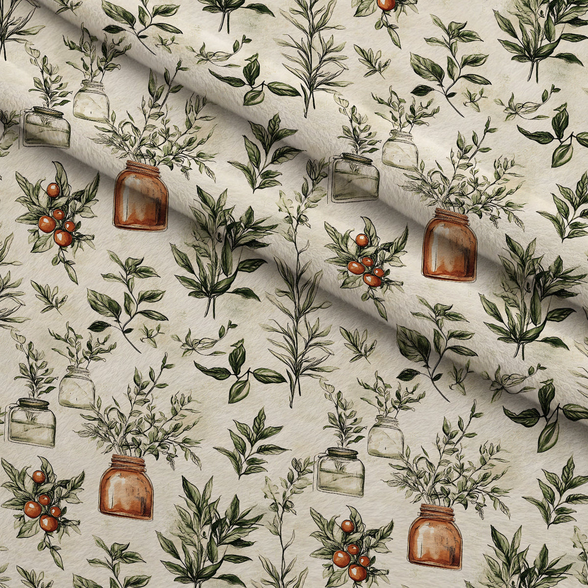Rustic Pantry Pattern 9 Fleece Fabric — fleece fabric folded close-up preview (mv-fleece-v1:lying)