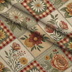 Rustic Patchwork Quilt Pattern 8 Fleece Fabric — fleece fabric folded close-up preview (mv-fleece-v1:lying)