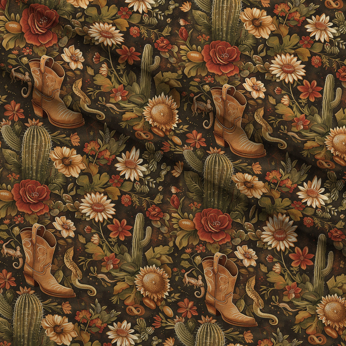 Rustic Rodeo Pattern 1 Fleece Fabric — fleece fabric folded close-up preview (mv-fleece-v1:lying)