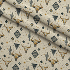 Rustic Rodeo Pattern 2 Fleece Fabric — fleece fabric folded close-up preview (mv-fleece-v1:lying)