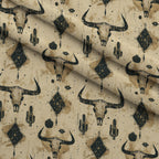 Rustic Rodeo Pattern 4 Fleece Fabric — fleece fabric folded close-up preview (mv-fleece-v1:lying)
