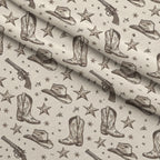 Rustic Rodeo Pattern 6 Fleece Fabric — fleece fabric folded close-up preview (mv-fleece-v1:lying)