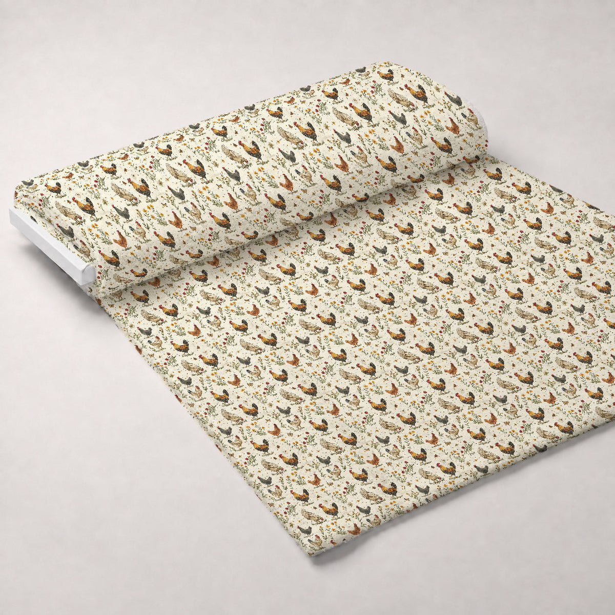 Rustic Roost Pattern 8 Fleece Fabric — fleece fabric unrolled bolt preview (mv-fleece-v1:bolt)