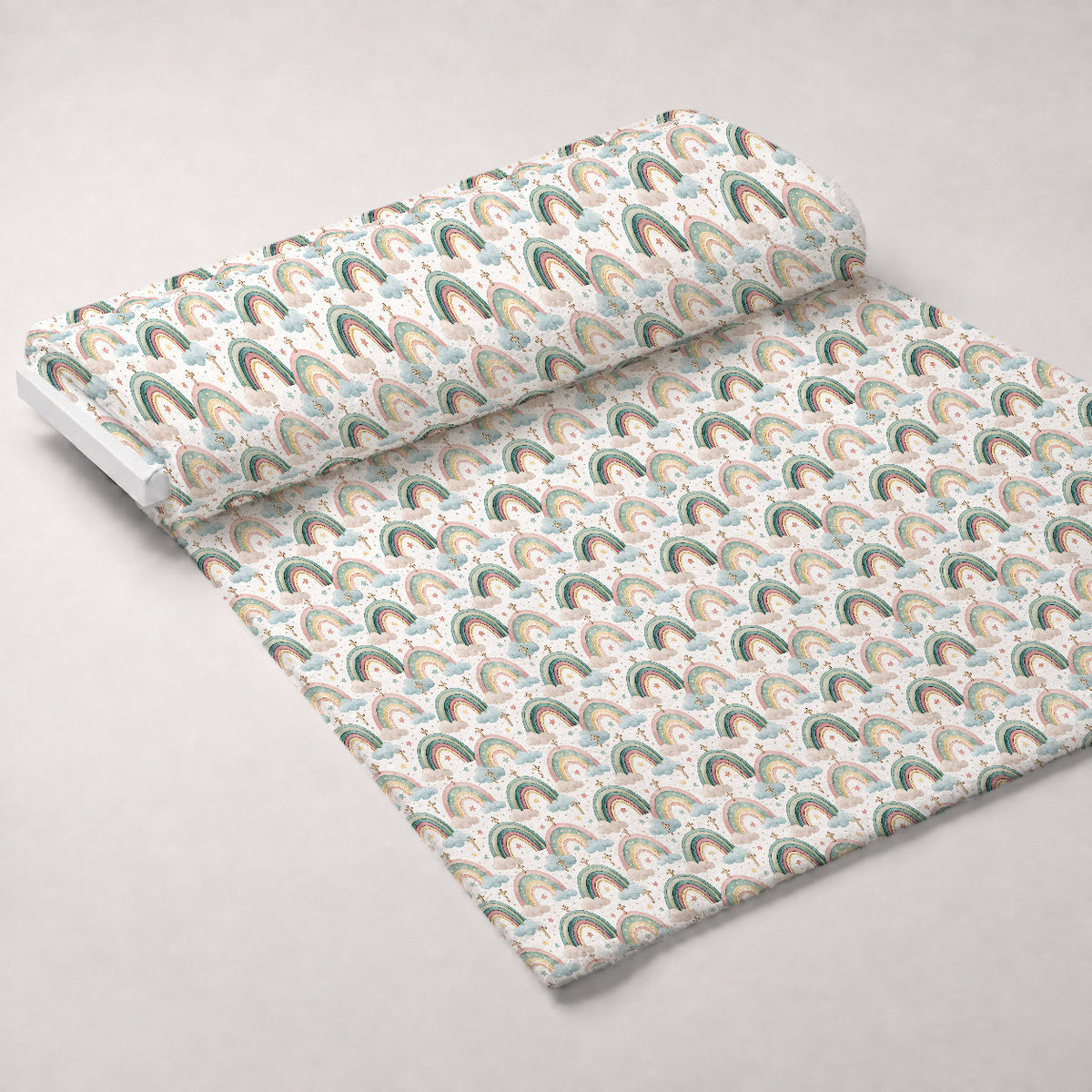 Sacred Meadow Pattern 2 Fleece Fabric — fleece fabric unrolled bolt preview (mv-fleece-v1:bolt)