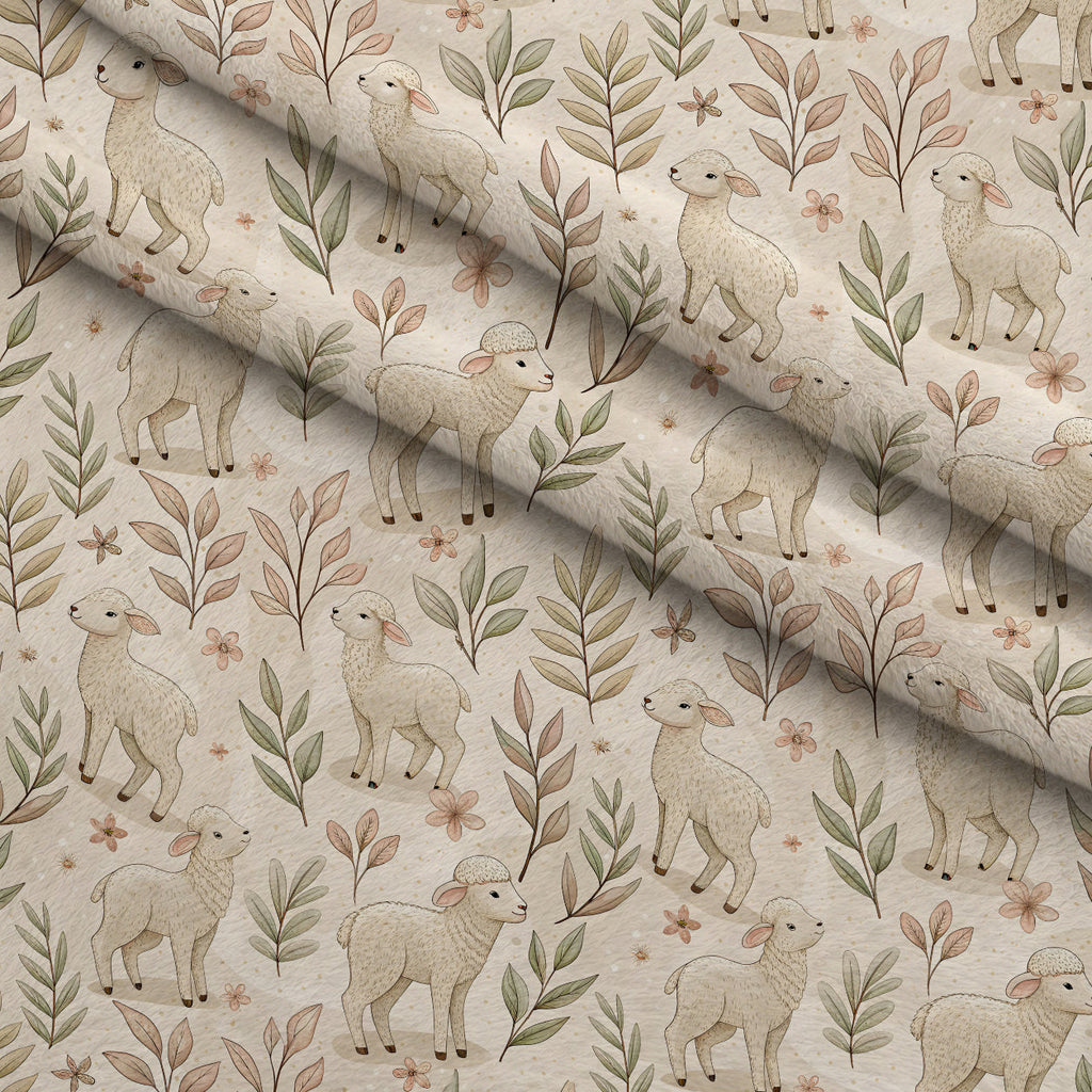 Sacred Meadow Pattern 8 Fleece Fabric — fleece fabric folded close-up preview (mv-fleece-v1:lying)