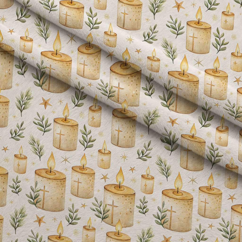 Sacred Meadow Pattern 9 Fleece Fabric — fleece fabric folded close-up preview (mv-fleece-v1:lying)