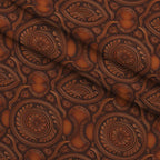 Saddle Blossom Pattern 14 Fleece Fabric — fleece fabric folded close-up preview (mv-fleece-v1:lying)