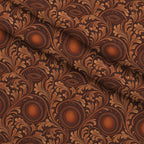 Saddle Blossom Pattern 8 Fleece Fabric — fleece fabric folded close-up preview (mv-fleece-v1:lying)