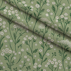 Sage Homestead Pattern 1 Fleece Fabric — fleece fabric folded close-up preview (mv-fleece-v1:lying)