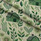 Sage Homestead Pattern 8 Fleece Fabric — fleece fabric folded close-up preview (mv-fleece-v1:lying)