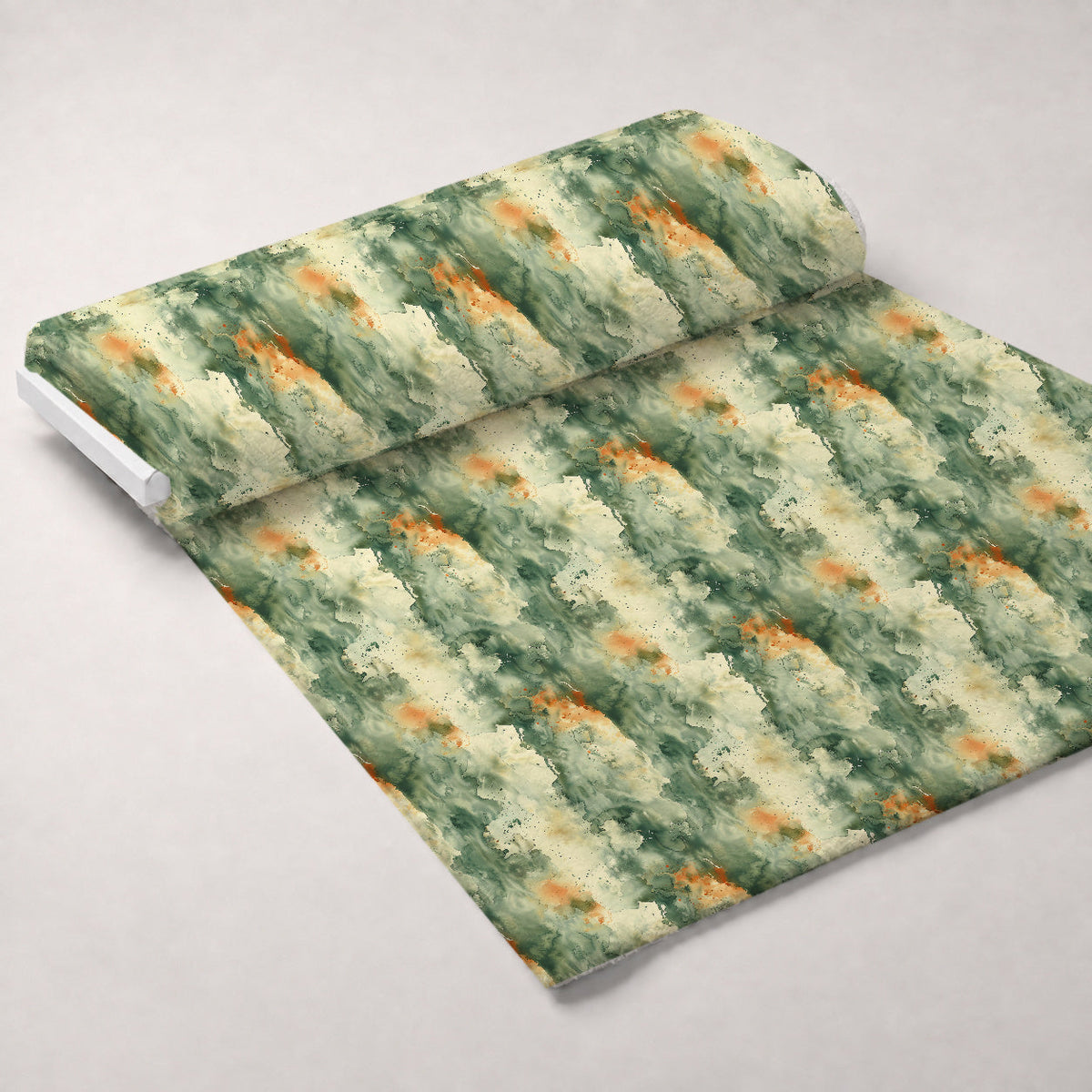 Sage Ink Wash Pattern 12 Fleece Fabric — fleece fabric unrolled bolt preview (mv-fleece-v1:bolt)