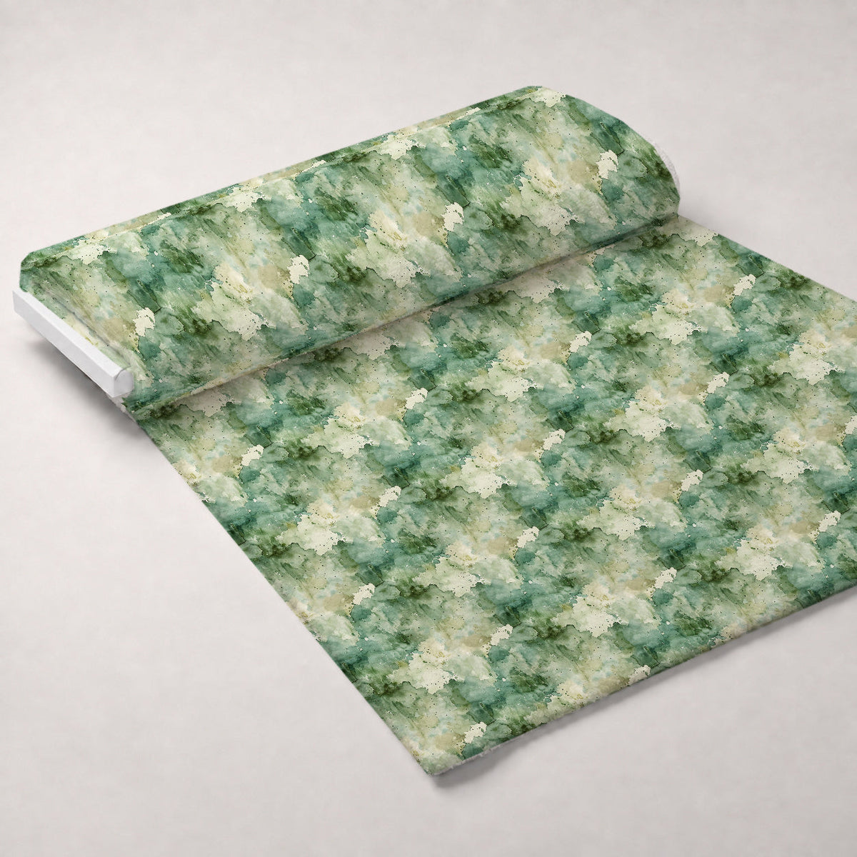 Sage Ink Wash Pattern 13 Fleece Fabric — fleece fabric unrolled bolt preview (mv-fleece-v1:bolt)