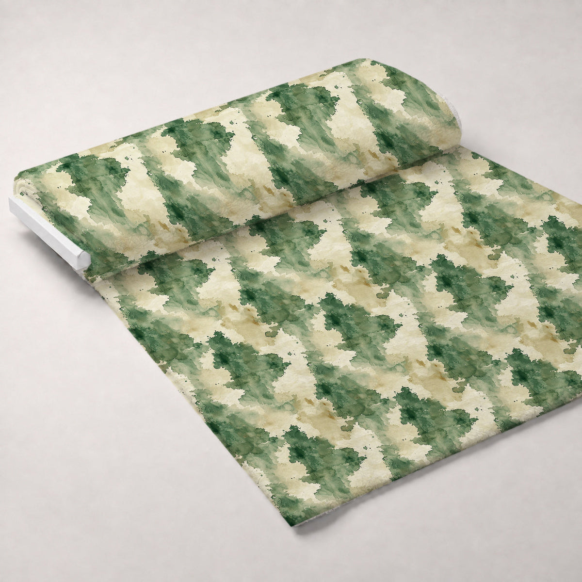 Sage Ink Wash Pattern 15 Fleece Fabric — fleece fabric unrolled bolt preview (mv-fleece-v1:bolt)