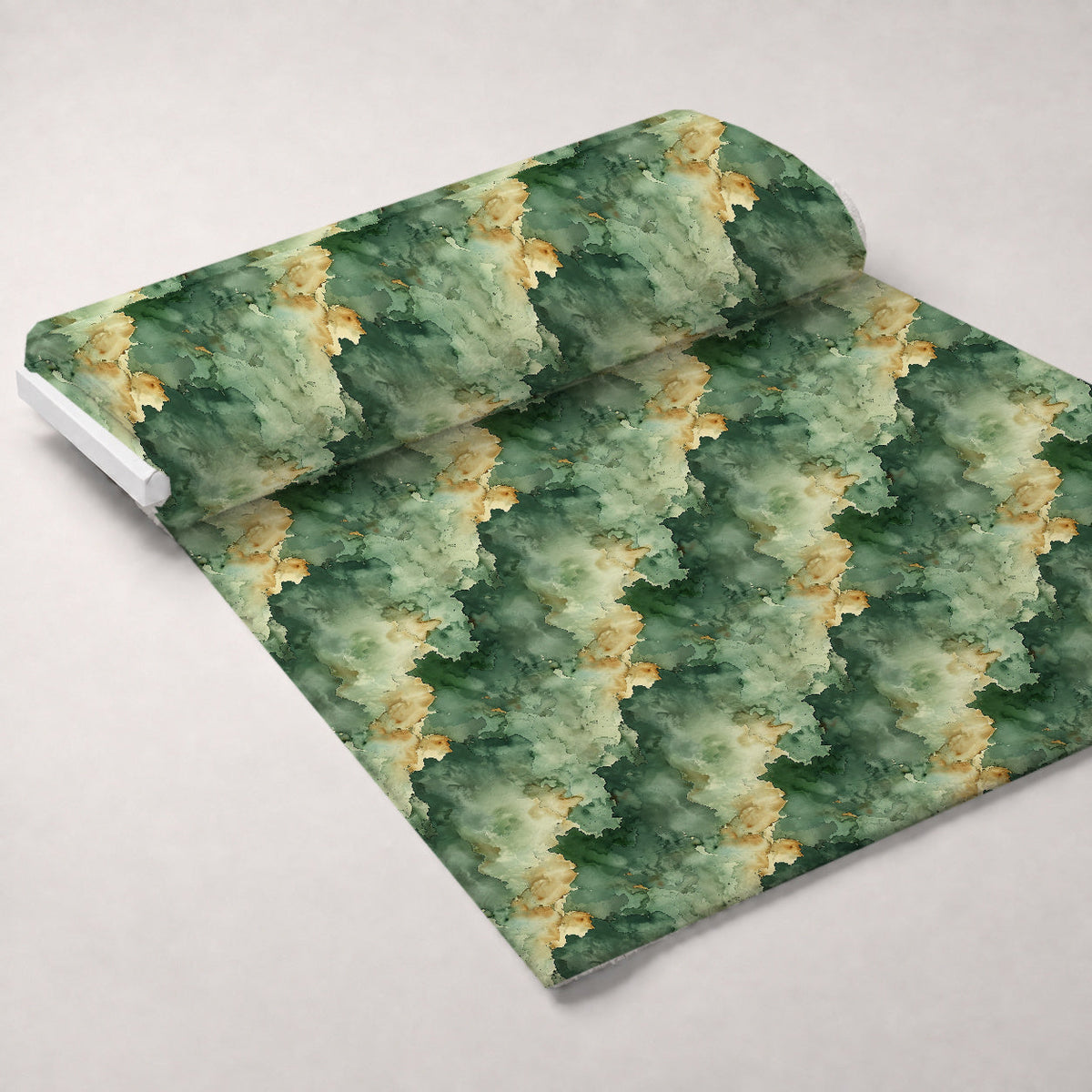 Sage Ink Wash Pattern 20 Fleece Fabric — fleece fabric unrolled bolt preview (mv-fleece-v1:bolt)
