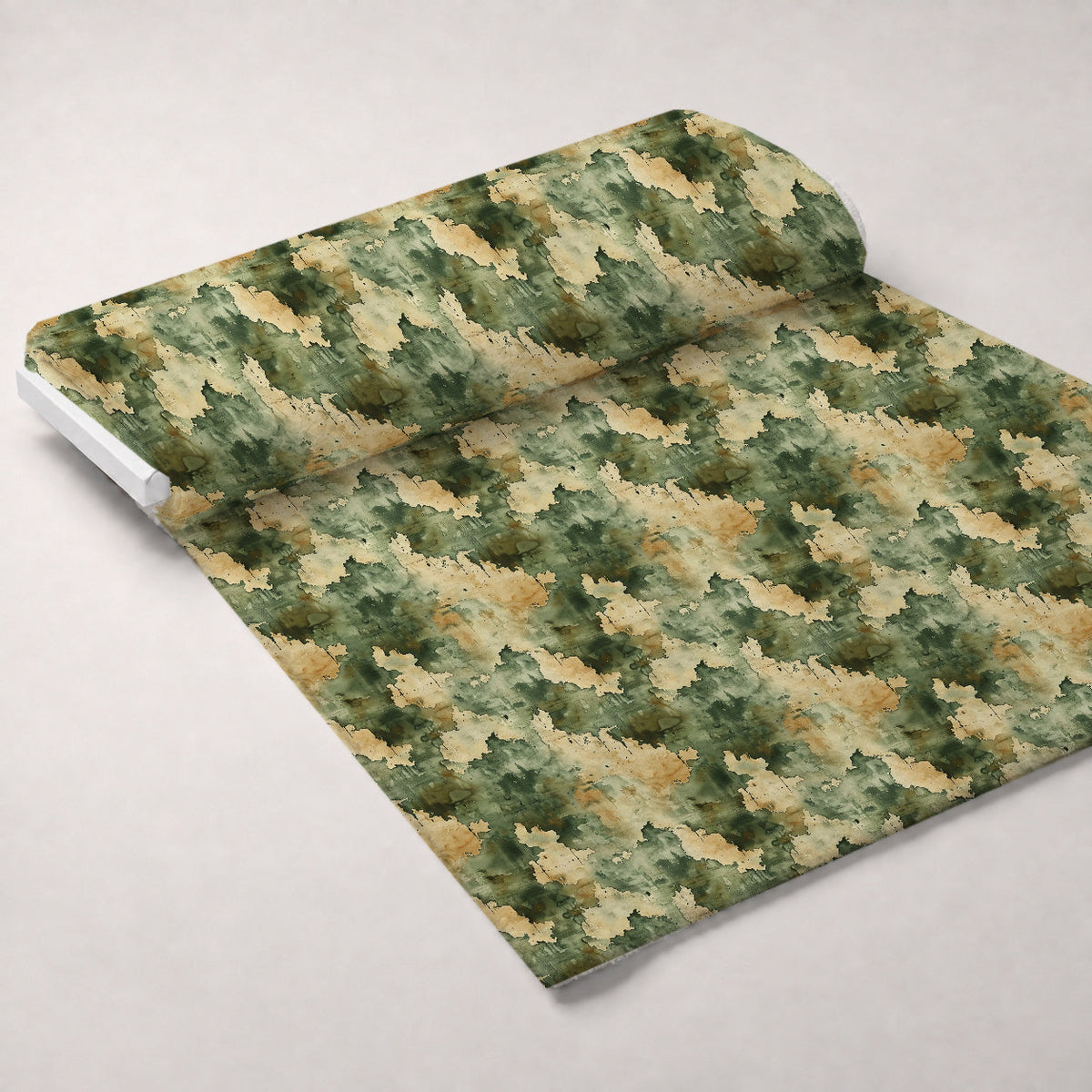 Sage Ink Wash Pattern 6 Fleece Fabric — fleece fabric unrolled bolt preview (mv-fleece-v1:bolt)