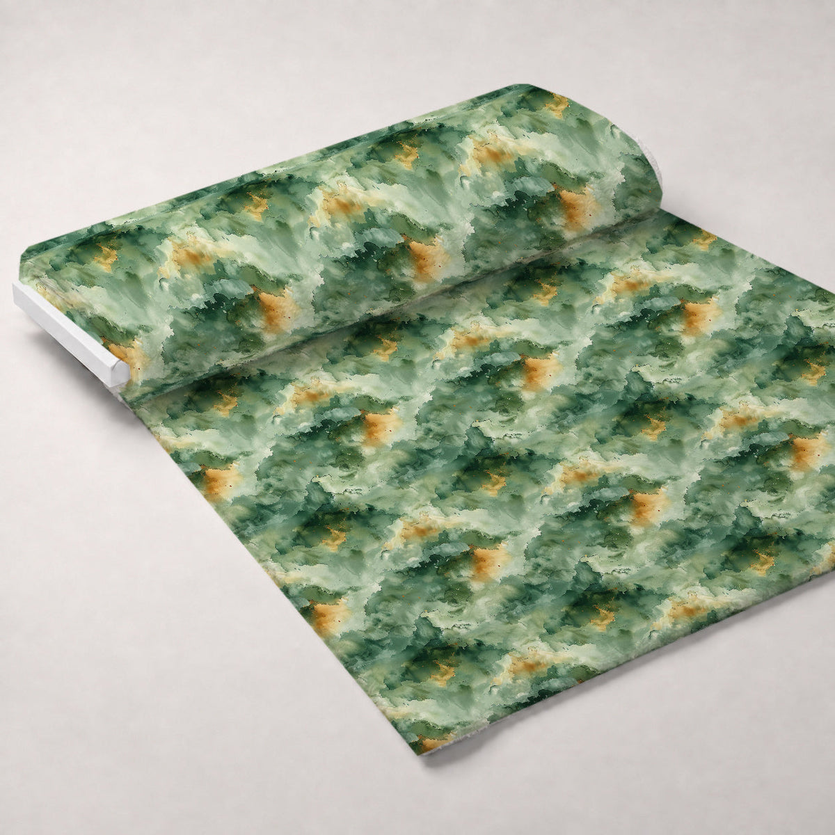 Sage Ink Wash Pattern 8 Fleece Fabric — fleece fabric unrolled bolt preview (mv-fleece-v1:bolt)