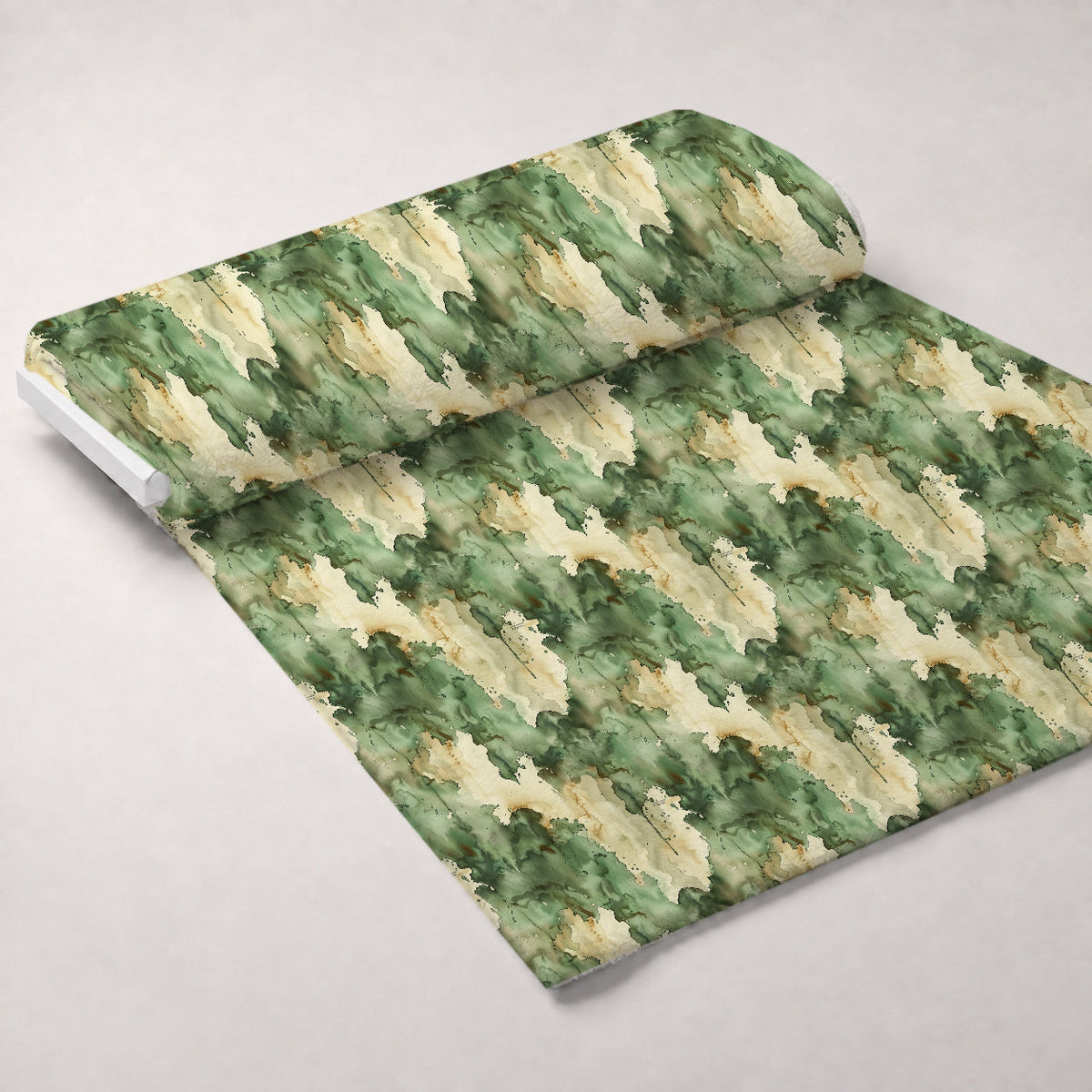Sage Ink Wash Pattern 9 Fleece Fabric — fleece fabric unrolled bolt preview (mv-fleece-v1:bolt)