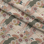 Sakura Fan Patchwork Pattern 6 Fleece Fabric — fleece fabric folded close-up preview (mv-fleece-v1:lying)