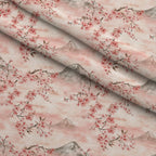 Sakura Summit Pattern 10 Fleece Fabric — fleece fabric folded close-up preview (mv-fleece-v1:lying)