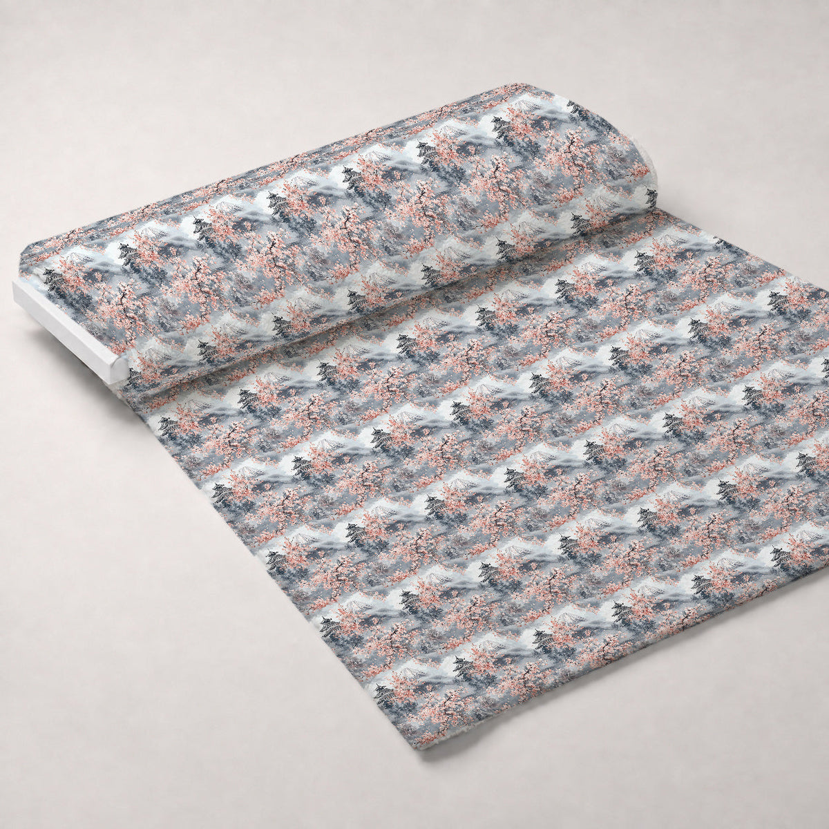 Sakura Summit Pattern 3 Fleece Fabric — fleece fabric unrolled bolt preview (mv-fleece-v1:bolt)