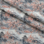 Sakura Summit Pattern 3 Fleece Fabric — fleece fabric folded close-up preview (mv-fleece-v1:lying)