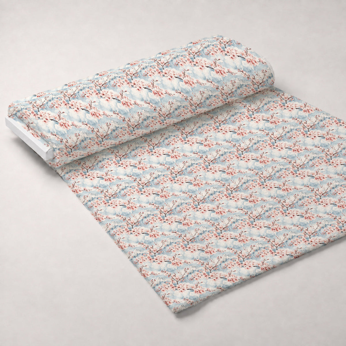 Sakura Summit Pattern 5 Fleece Fabric — fleece fabric unrolled bolt preview (mv-fleece-v1:bolt)