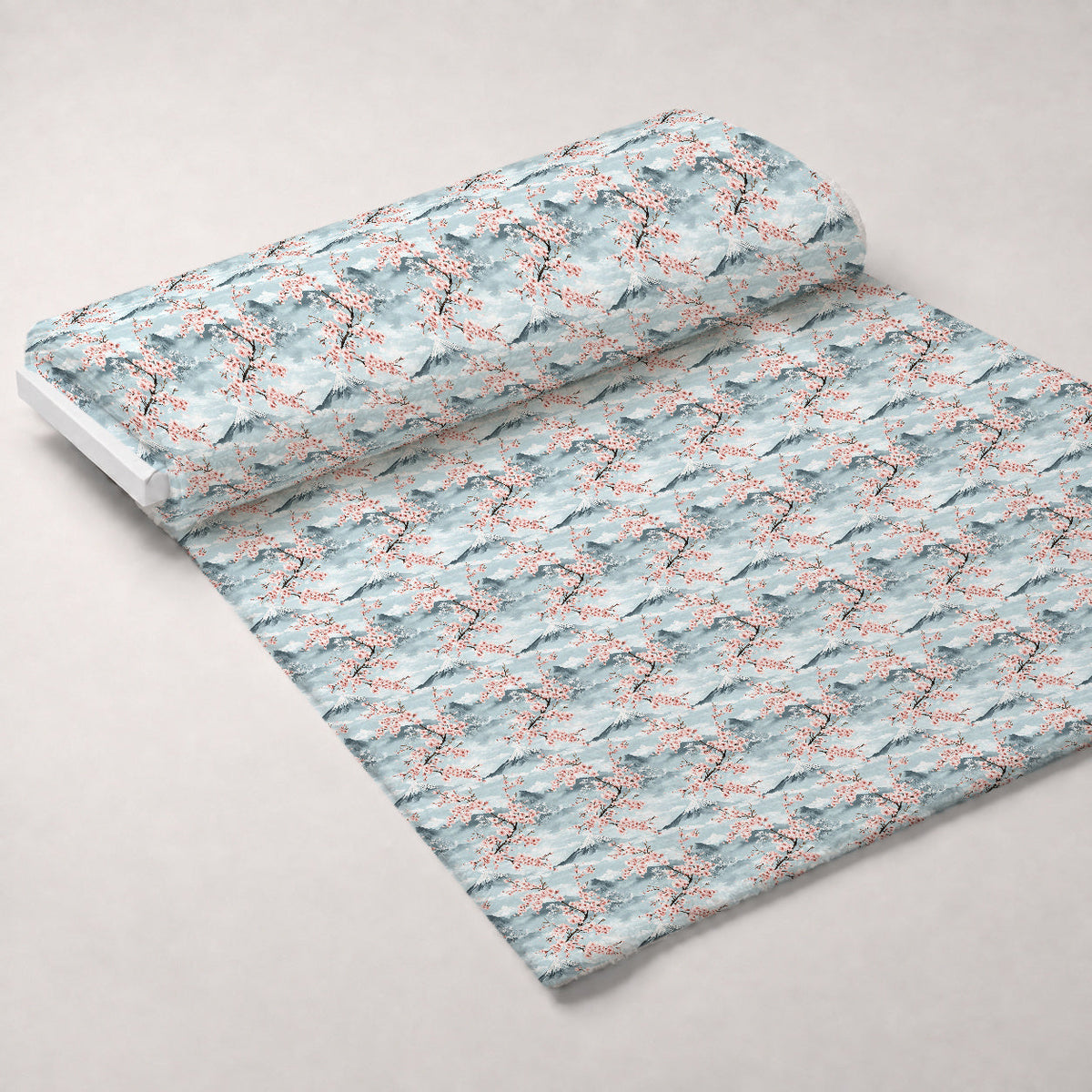 Sakura Summit Pattern 6 Fleece Fabric — fleece fabric unrolled bolt preview (mv-fleece-v1:bolt)