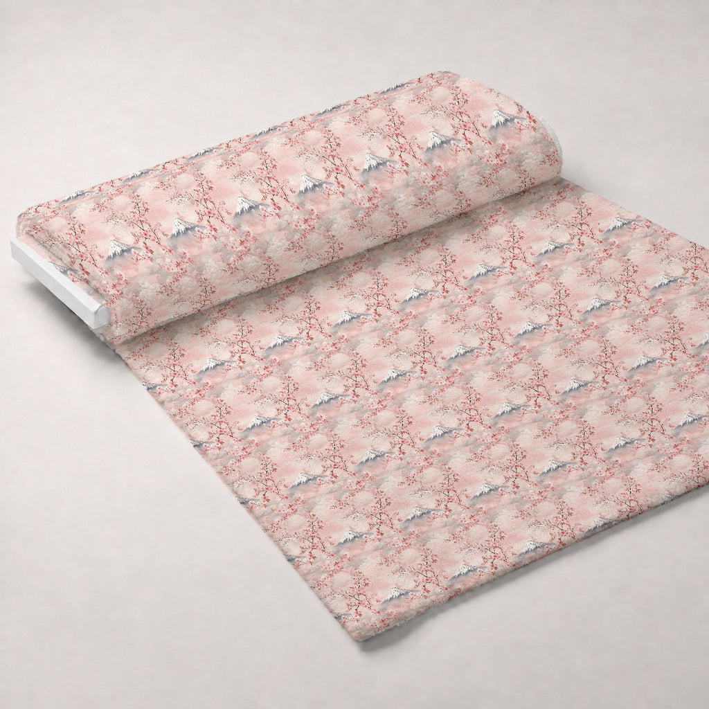 Sakura Summit Pattern 7 Fleece Fabric — fleece fabric unrolled bolt preview (mv-fleece-v1:bolt)