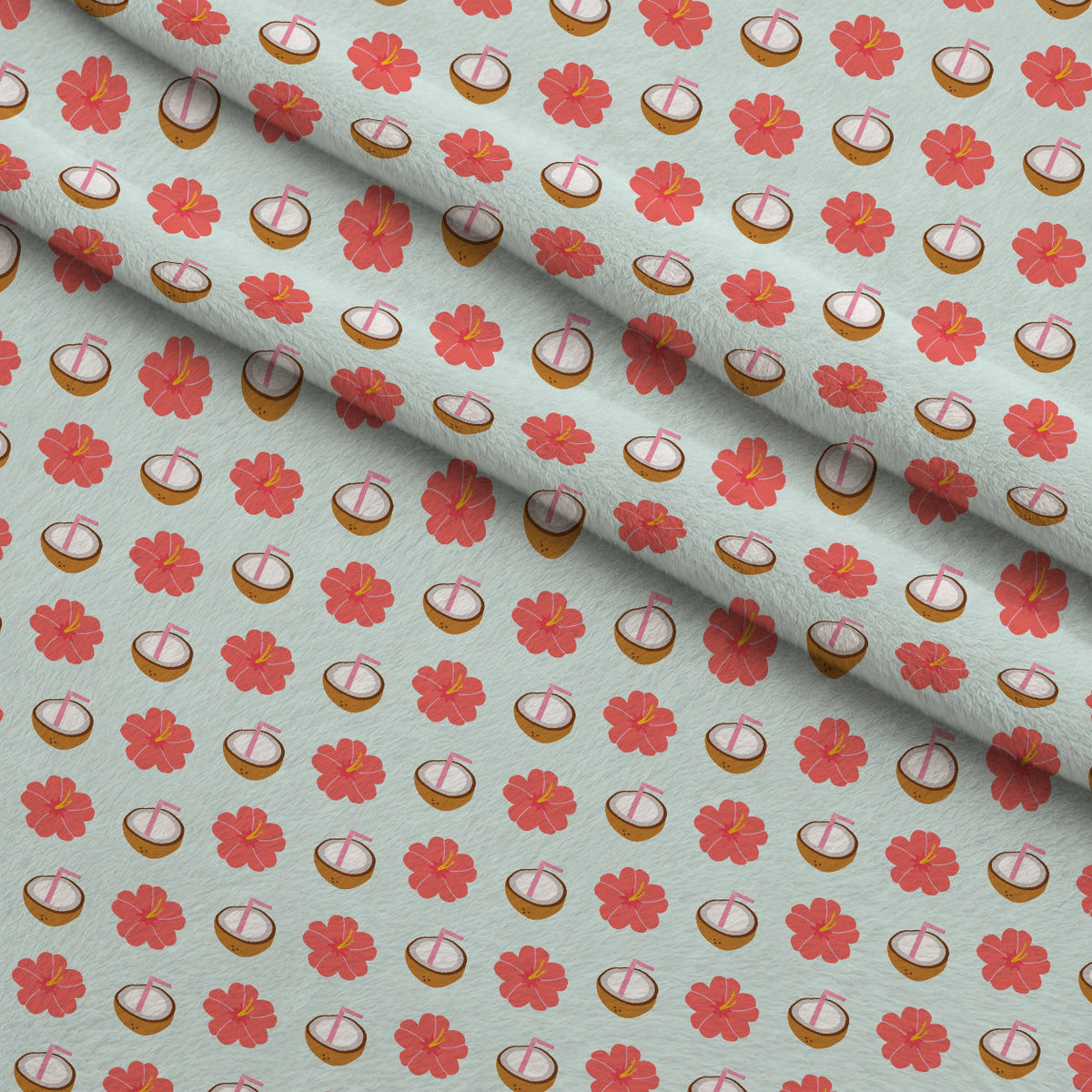 Sandy Shores Pattern 4 Fleece Fabric — fleece fabric folded close-up preview (mv-fleece-v1:lying)