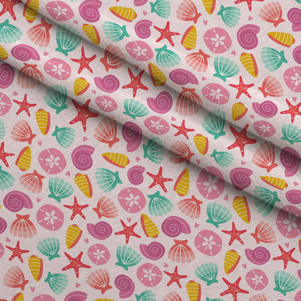 Sandy Shores Pattern 7 Fleece Fabric — fleece fabric folded close-up preview (mv-fleece-v1:lying)