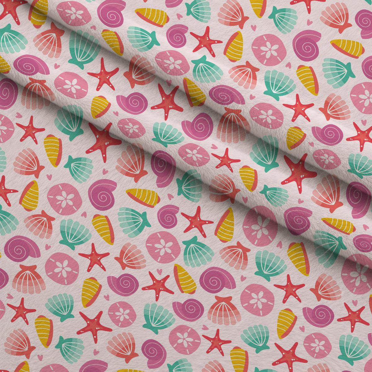 Sandy Shores Pattern 7 Fleece Fabric — fleece fabric folded close-up preview (mv-fleece-v1:lying)