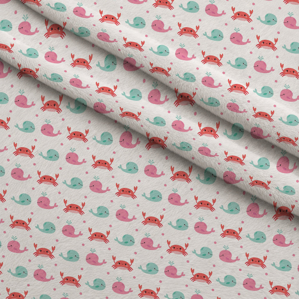 Sandy Shores Pattern 8 Fleece Fabric — fleece fabric folded close-up preview (mv-fleece-v1:lying)