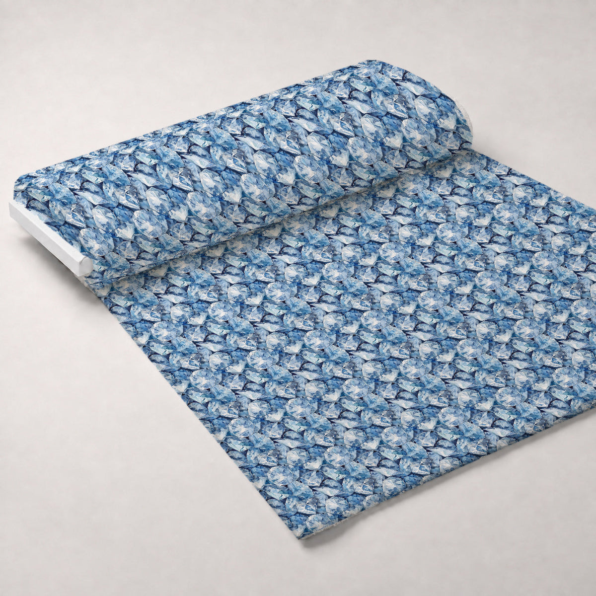 Sapphire Crystals Pattern 10 Fleece Fabric — fleece fabric unrolled bolt preview (mv-fleece-v1:bolt)