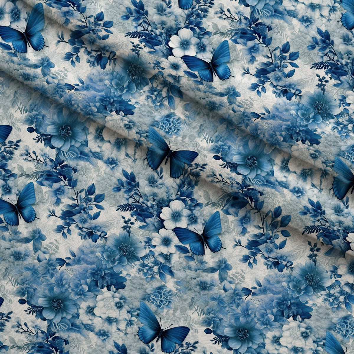 Sapphire Flutter Pattern 10 Fleece Fabric — fleece fabric folded close-up preview (mv-fleece-v1:lying)