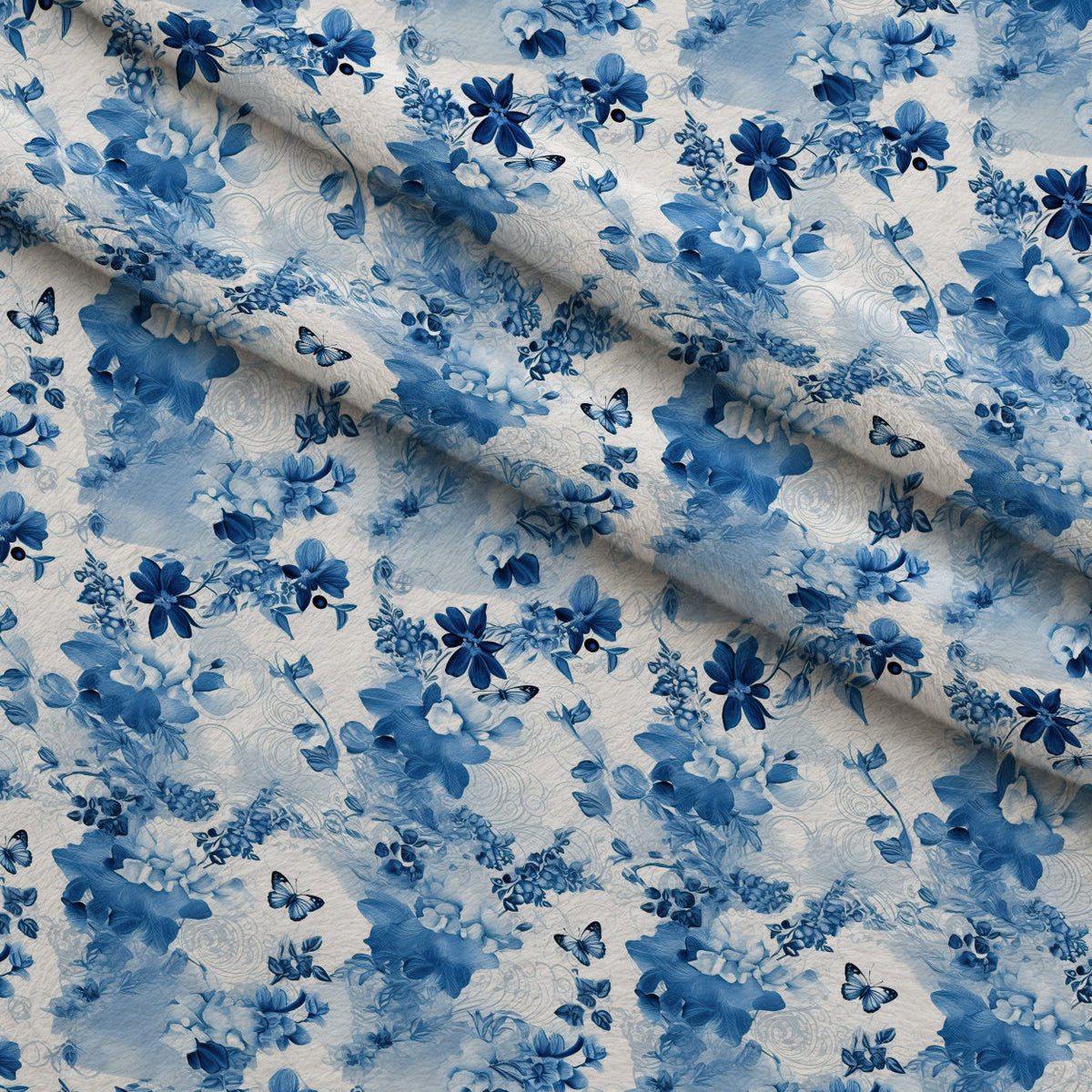 Sapphire Flutter Pattern 11 Fleece Fabric — fleece fabric folded close-up preview (mv-fleece-v1:lying)