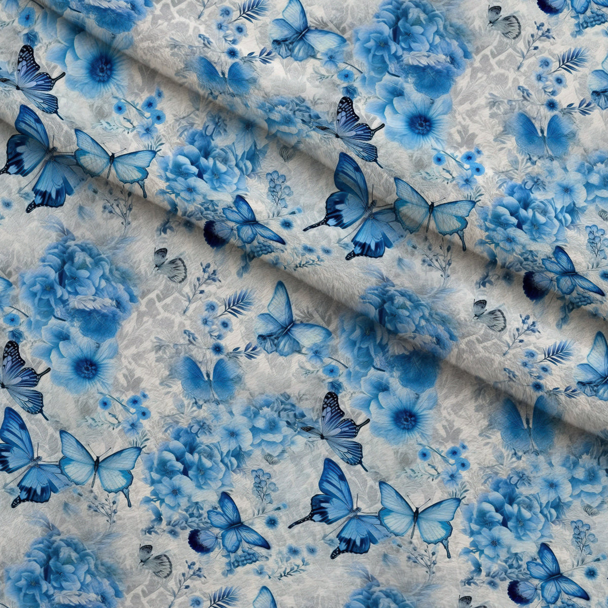 Sapphire Flutter Pattern 4 Fleece Fabric — fleece fabric folded close-up preview (mv-fleece-v1:lying)