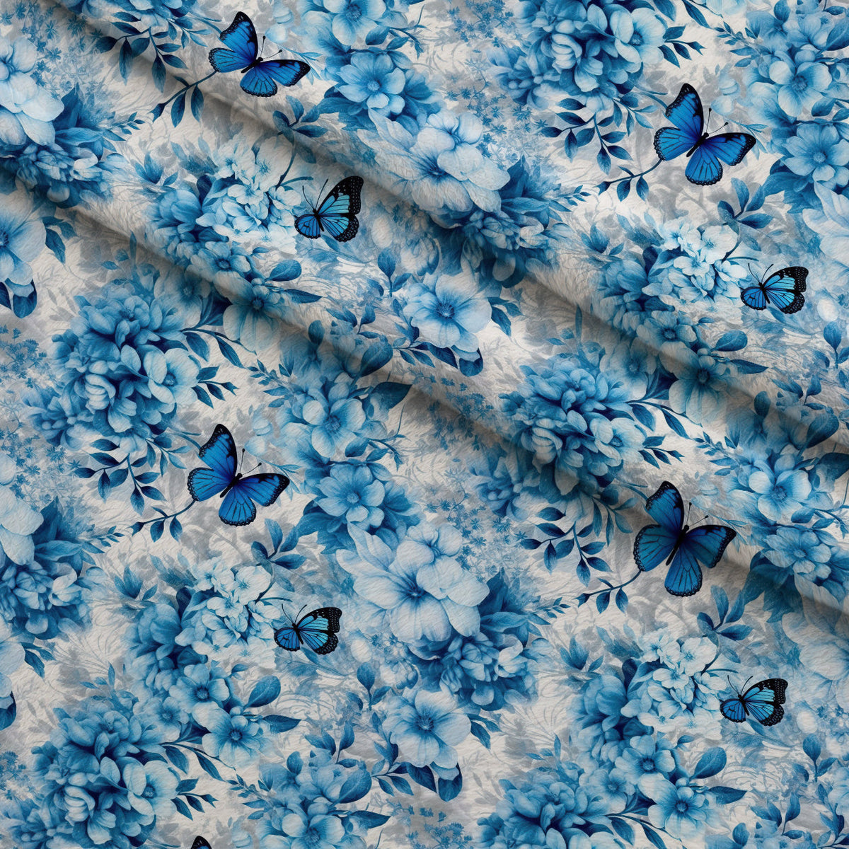 Sapphire Flutter Pattern 5 Fleece Fabric — fleece fabric folded close-up preview (mv-fleece-v1:lying)