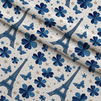 Sapphire Gleam Pattern 4 Fleece Fabric — fleece fabric folded close-up preview (mv-fleece-v1:lying)