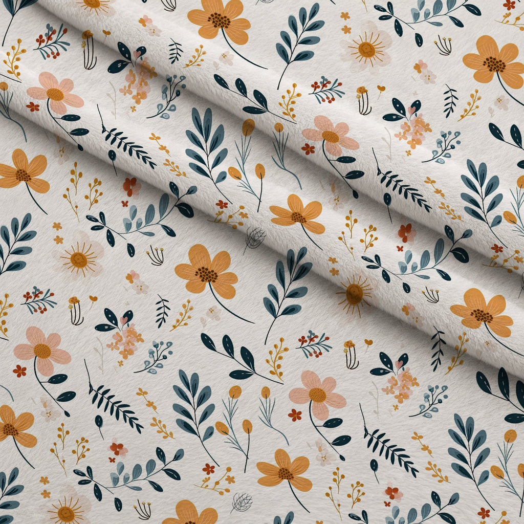 Scandi Meadow Pattern 10 Fleece Fabric — fleece fabric folded close-up preview (mv-fleece-v1:lying)