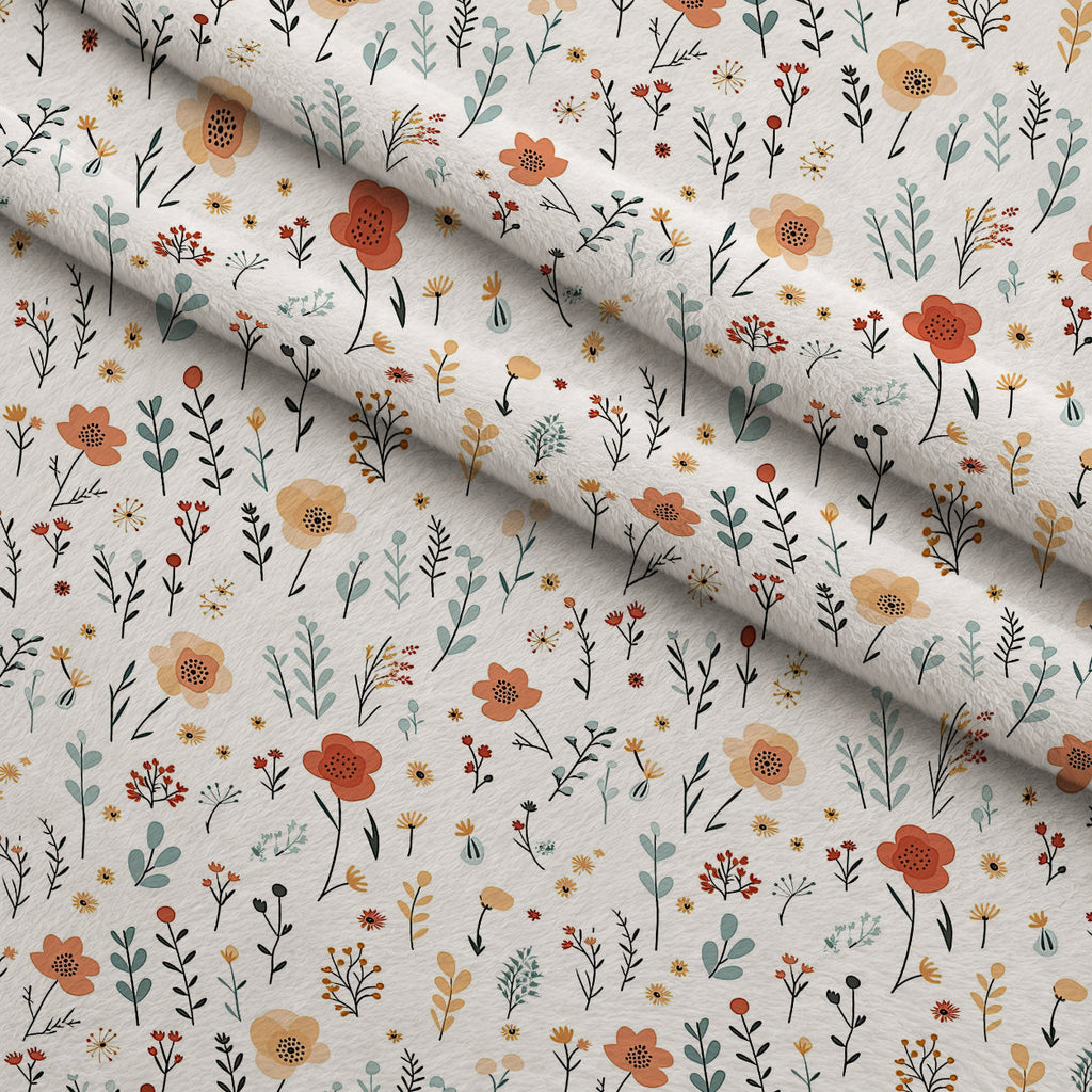 Scandi Meadow Pattern 6 Fleece Fabric — fleece fabric folded close-up preview (mv-fleece-v1:lying)