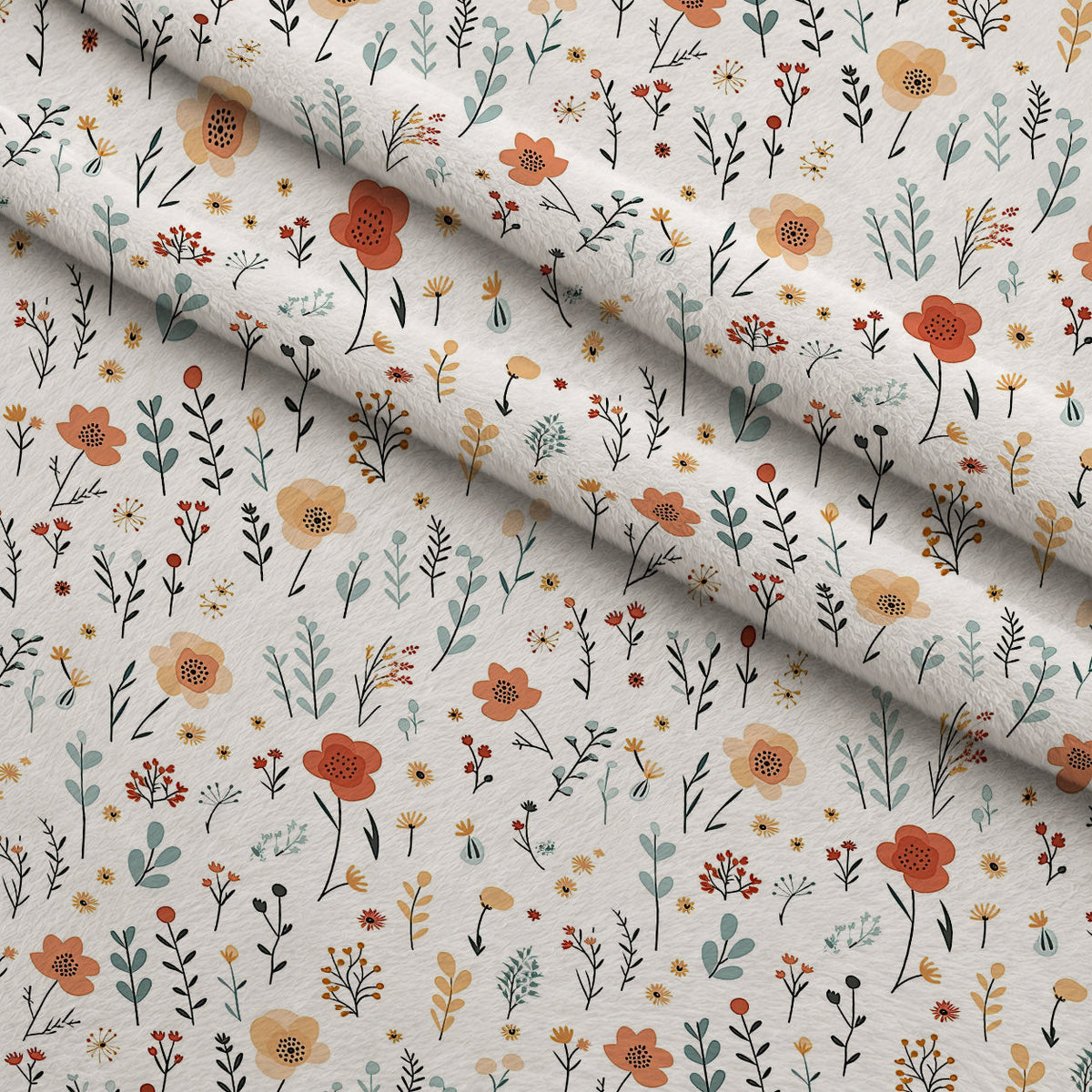 Scandi Meadow Pattern 6 Fleece Fabric — fleece fabric folded close-up preview (mv-fleece-v1:lying)